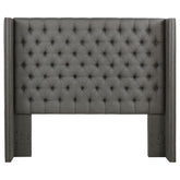 Bancroft Upholstered California King Wingback Headboard Grey